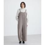 サロペット オーバーオール ESCAR ポップコーンツイードオールインワン レディース