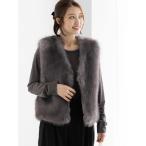ベスト ジレ ショートファーベスト「2025winter catalog item」 レディース