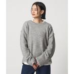 ショッピングブランケット ニット セーター ブランケットステッチ クルーネックニット 「A DAY IN THE LIFE」 レディース