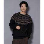 セーター ニット モールヤーンノルディックニット メンズ
