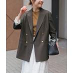 ショッピングウール ジャケット テーラードジャケット 「追加WEB限定」ウールブレンドダブルブレストジャケット レディース