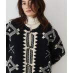 ニット セーター クロスステッチニットカーディガン レディース