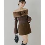 スカート ラインストーン台形タイトミニスカート