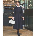 ワンピース 白襟シャツワンピース