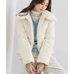 ショッピングショート ダウンコート ダウンジャケット 「撥水／洗える／デザイン衿」ステッチレス ショートダウンコート レディース