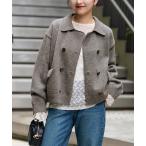 ショッピングショート カーディガン 「WEB限定追加」「25AW新作」ダブルニットジャケット レディース