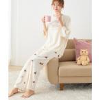 パジャマ ルームウェア 「温度調整」おやすみくまさん7分袖パジャマ レディース