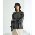 ショッピング刺繍 ニット セーター フラワー刺繍ニット レディース