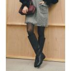 ショッピングロングブーツ ブーツ REMME/レメ レザーロングブーツ レディース