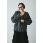 ショッピングドット カーディガン Fuzzy knit cardigan　　ファジーニットカーディガン レディース