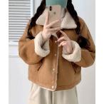 ブルゾン アウター ムートンボアジャケット レディース