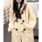 ダッフルコート コート ボアロングダッフルコート レディース