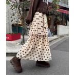 ショッピングスカート スカート ドットプリーツティアードスカート