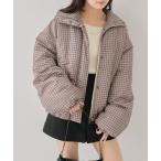 ショッピングダウンジャケット ダウンコート ダウンジャケット 中綿チェックダウン レディース