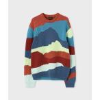 セーター ニット Mountains” インターシャ クルーネックニット / 252405 477Z メンズ