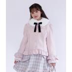 ショッピングローズ ピーコート pコート ローズリボン付フリルコート レディース