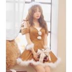 コスプレ オーガンジーオフショルサンタコスプレ「コスプレ4点セット」