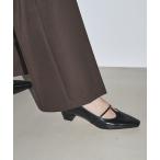 パンプス GRISE4cmナロースクエアメタルTストラップパンプス