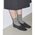 シューズ GRISEレザースクエアハイバンプフラット レディース