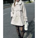 コート チェスターコート取り外し可能 エコファー衿 ベルト付きミドルコート レディース