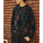 ショッピングアーガイル セーター ニット アーガイルニットクルー メンズ