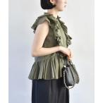 「quaranciel」 半袖ブラウス ONE SIZE カーキ レディース