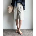 ショッピングハーフパンツ レディース 「DouDou」 ハーフパンツ 38 グレイッシュベージュ レディース