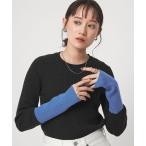 ショッピングブラックレーベル ニット セーター 「WEB限定」「at ease」バイカラー クルーネック プルオーバー ニット レディース