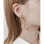 イヤリング メタルドロップデザインイヤリング レディース