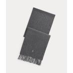 マフラー チョークストライプ カシミヤウール スカーフ メンズ