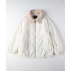 ミリタリージャケット モッズコート 「HONEYSUCKLE ROSE」フェイクファー襟ジャケット (ボリュームシルエット/ナイロン/軽やか/フロント