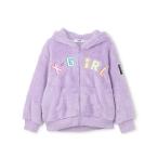 パーカー  ロゴアップリケ刺しゅうフラッフィージップパーカー キッズ 子供服 女の子