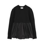 ショッピングフリル ニット セーター 「CLANE/クラネ」DOCKING POWERSHOULDER KNIT TOPS/ドッキングパワーショルダーニットトップス レデ