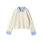 ショッピングケーブル ニット セーター SHIPS Colors:「手洗い可能」シャツ レイヤードライク ケーブル ニット レディース