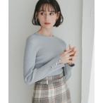 ショッピングドゥ ニット セーター 2025秋冬新作 袖スリットボタンリブニット レディース