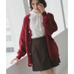 ショッピングドゥ カーディガン 2025秋冬新作 ビジュー釦ミドルカーディガン レディース