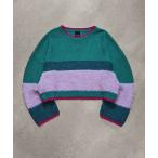 ニット セーター CROPPED BLOKING KNIT レディース
