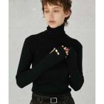 ショッピングTOKYO ニット セーター 「LA PEAU DE GEM」handhole turtle knit/ハンドホールタートルニット レディース