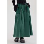 ショッピングテープ スカート テープベルト異素材切替カーゴスカート