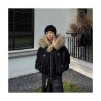 ミリタリージャケット モッズコート 「Bls」「Bling Leads」裏ボアフードファー付短丈ブルゾン レディース メンズ