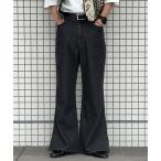 ショッピングブーツカット 「kutir」 ブーツカットデニムパンツ SMALL ブラック メンズ