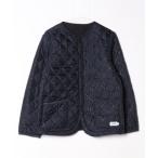 「ARMEN」 ワンポイントノーカラージャケット 2 ネイビー レディース
