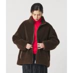 ショッピングアウター ブルゾン アウター ボア スタンドカラー ジップブルゾン レディース