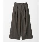 パンツ ツイード 2タック ワイド パンツ レディース