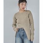 ニット セーター 「ハンドウォッシャブル」ヘムスリットリブニット レディース