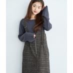 ジャンパースカート 「新色・再生産」チェック柄 フロントジップジャンスカ「585077」