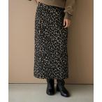 スカート レオパードジャガードナロースカート
