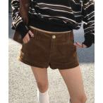 パンツ コーデュロイショートパンツ レディース
