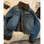デニムジャケット gジャン 内ボアデニムジャケット レディース