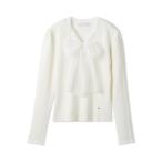 ショッピングシルク ニット セーター シルクブレンドボウタイニットプルオーバー レディース